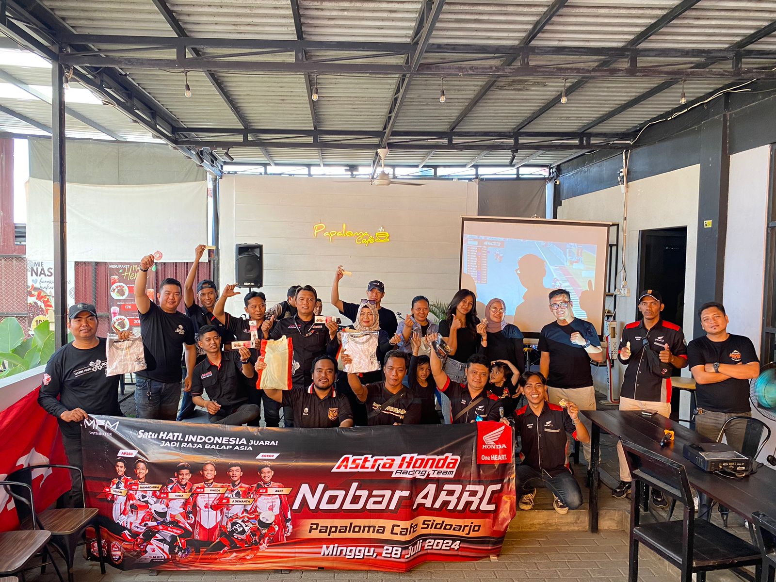 Sunmori dan Nobar ARRC 2024, Komunitas Honda Gathering Sambil Berdonasi 